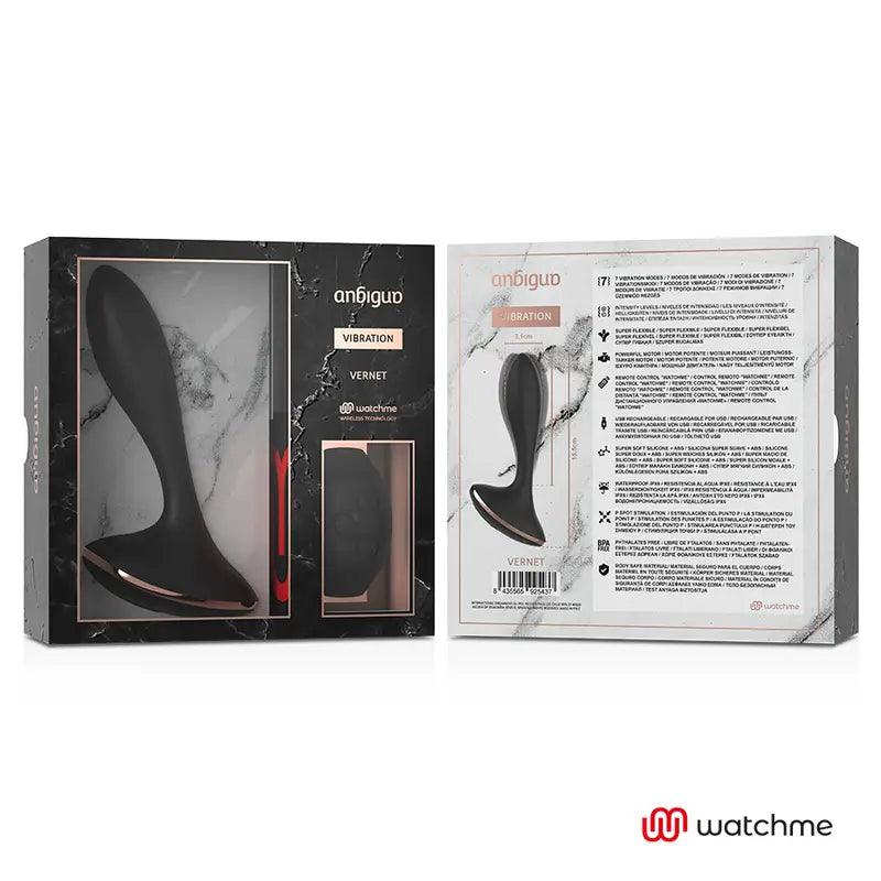 ANBIGUO - WATCHME CONTROL REMOTO VIBRADOR PLUG ANAL VERNET - Optelum