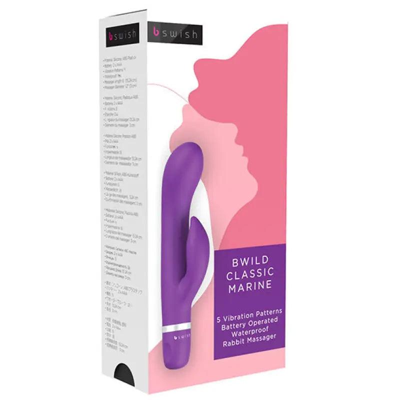 B SWISH - BWILD CLASSIC MARINE RABBIT VIBRATOR PURPLE - Optelum