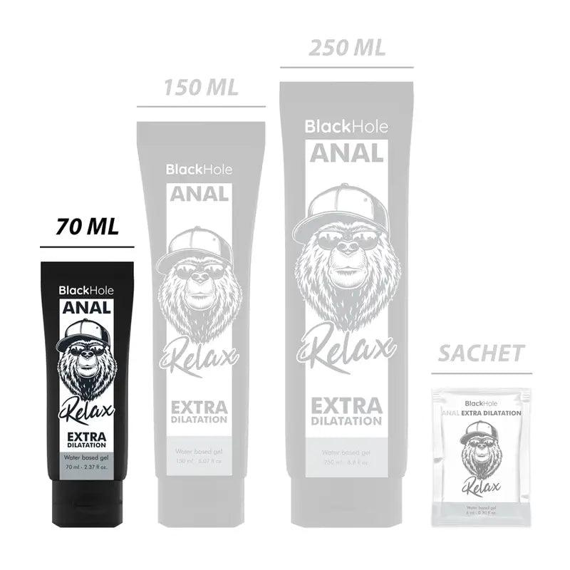 BLACK HOLE - GEL BASE AGUA DILATACION ANAL 70 ML - Optelum