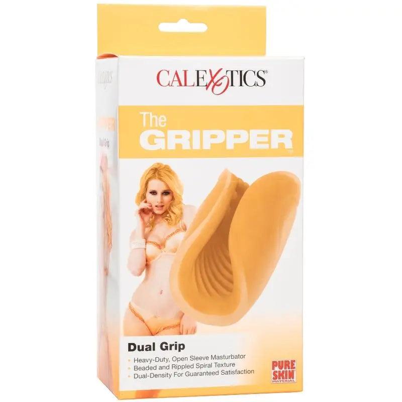 CALEXOTICS - BEADED GRIP MASTURBADOR TEXTURADO NARANJA - Optelum