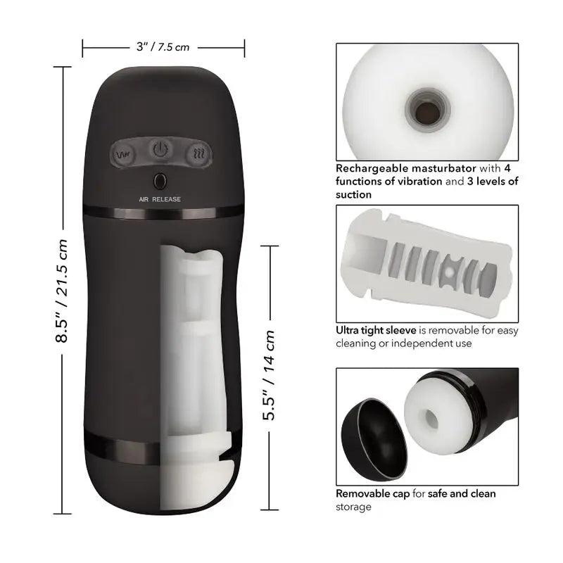 CALEXOTICS - OPTIMUM POWER MASTURBADOR CON VIBRACION Y SUCCION - Optelum