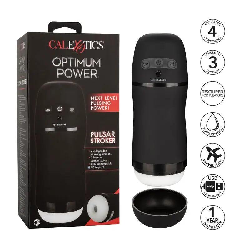 CALEXOTICS - OPTIMUM POWER MASTURBADOR CON VIBRACION Y SUCCION - Optelum