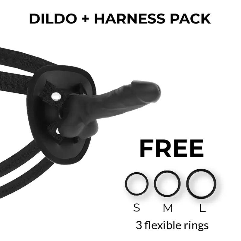 COCK MILLER - ARNES + DILDO SILICONA DENSITY COCKSIL ARTICULABLE NEGRO 13 CM - Optelum