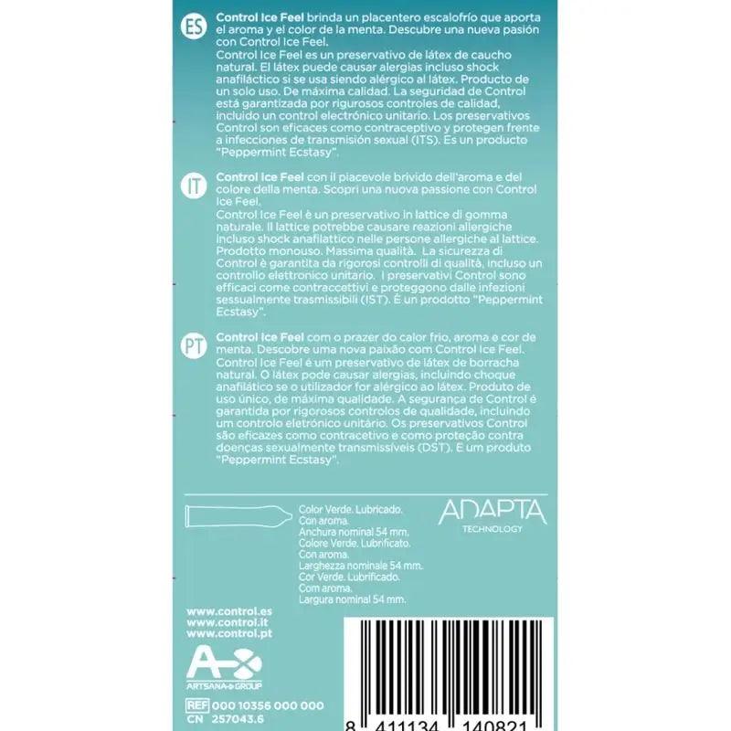 CONTROL - ICE FEEL PRESERVATIVOS EFECTO FRIO 10 UNIDADES - Optelum