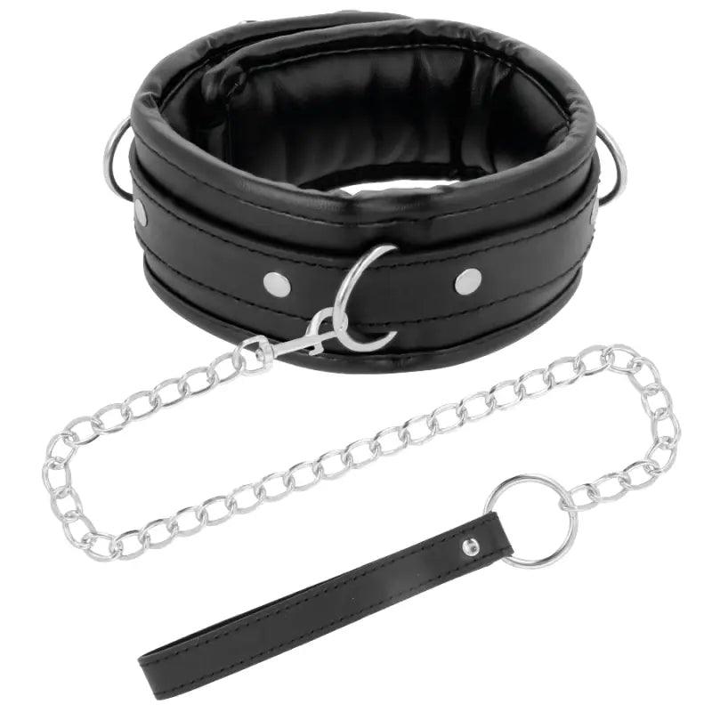 DARKNESS - COLLAR CON CADENA SOFT LEATHER - Optelum