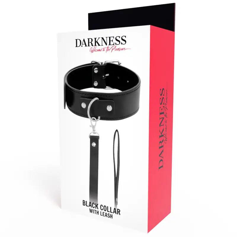 DARKNESS - COLLAR DE POSTURA CON CADENA LEATHER - Optelum