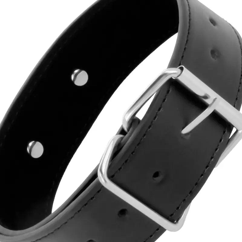 DARKNESS - COLLAR DE POSTURA CON CADENA LEATHER - Optelum