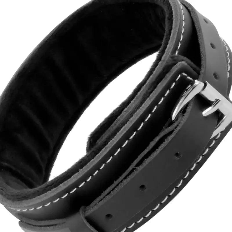 DARKNESS - COLLAR LEATHER CON CORREA ALTA CALIDAD - Optelum