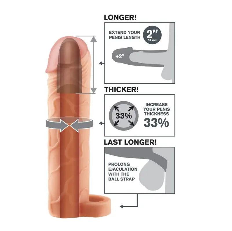FANTASY X- TENSIONS - PERFECT 2 EXTENSION PENE CON CORREA - Optelum