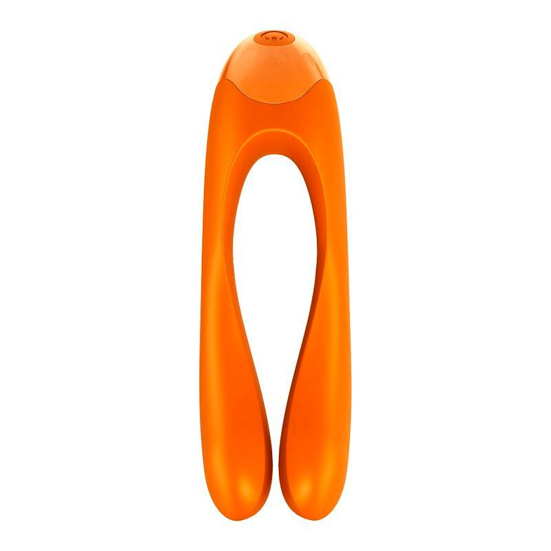 SATISFYER - CANDY CANE VIBRADOR DEDO NARANJA - Optelum
