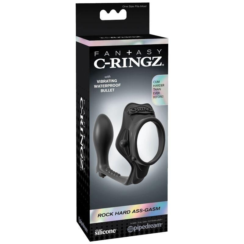 FANTASY C-RINGZ - ROCK HARD ANILLO POTENCIADOR CON PLUG ANAL - Optelum