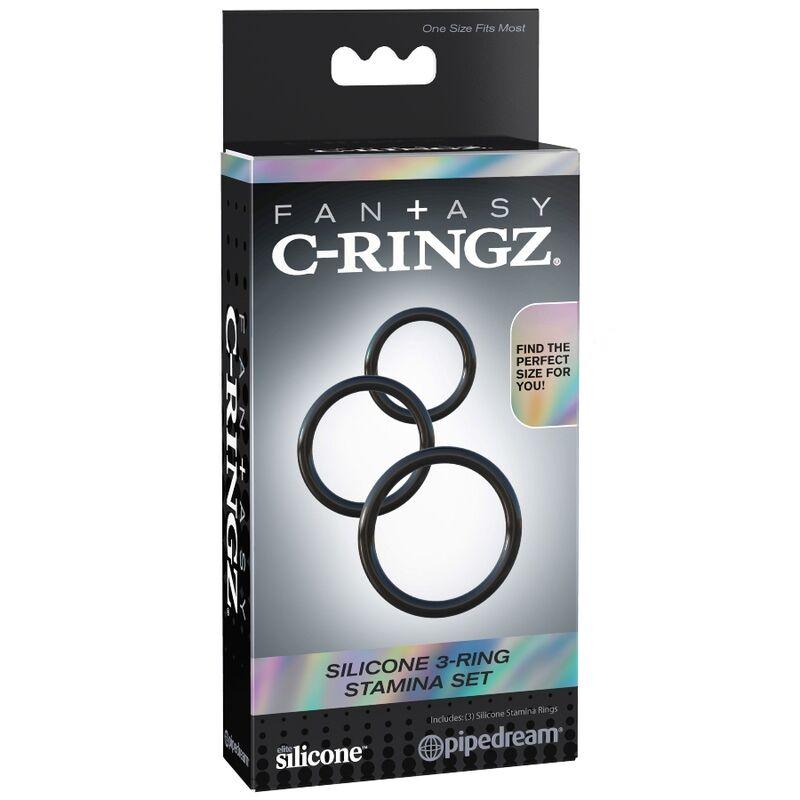FANTASY C-RINGZ - SET ANILLAS SILICONA STAMINA - Optelum