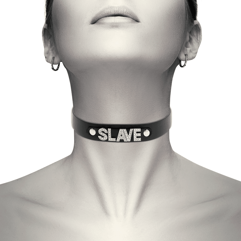 COQUETTE CHIC DESIRE - CHOKER CUERO VEGANO SLAVE - Optelum