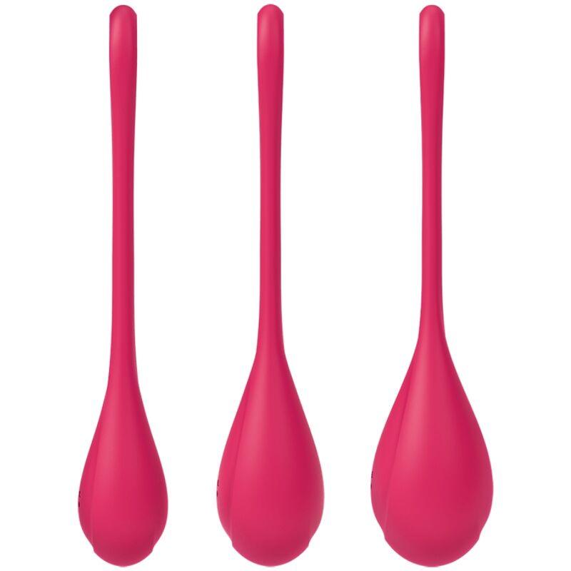 SATISFYER - YONI POWER 1 KIT DE ENTRENAMIENTO ROJO - Optelum