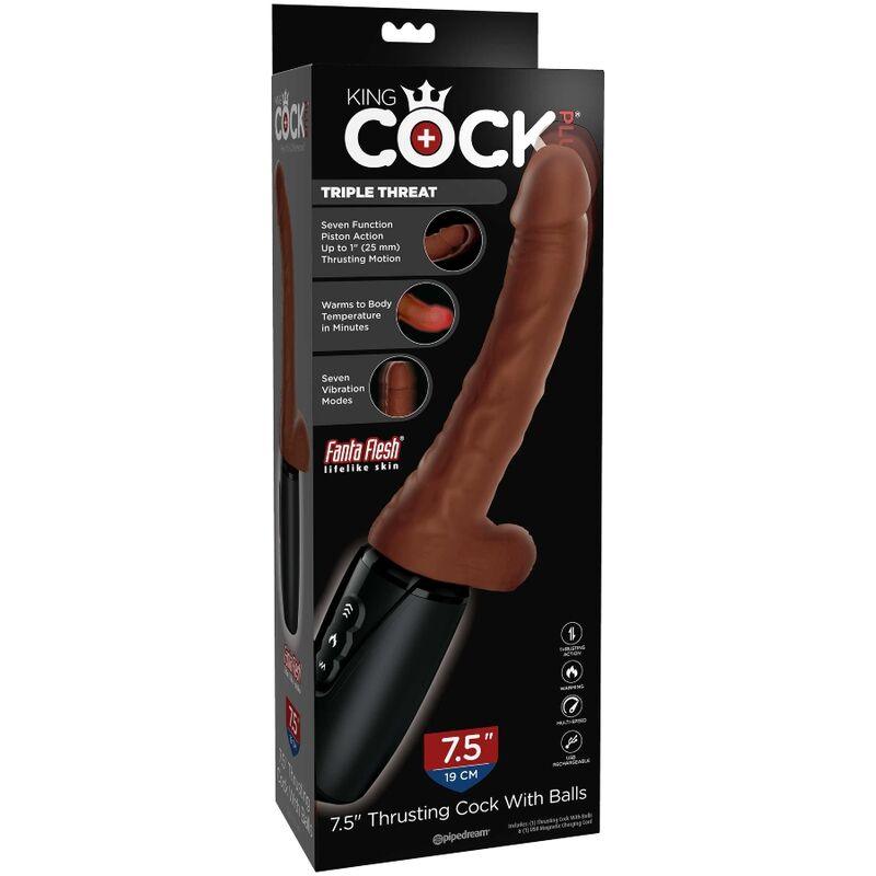 KING COCK - PLUS TRIPLE THREAT MARRON - Optelum