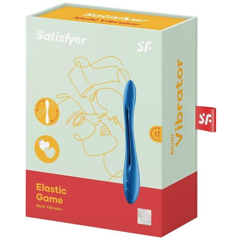 SATISFYER - ELASTIC GAME MULTI VIBRADOR AZUL - Optelum