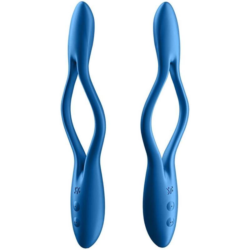 SATISFYER - ELASTIC GAME MULTI VIBRADOR AZUL - Optelum