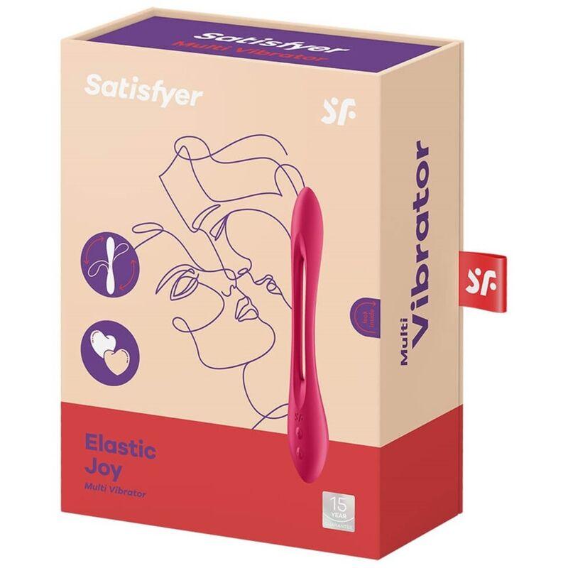 SATISFYER - ELASTIC JOY MULTI VIBRADOR ROJO - Optelum