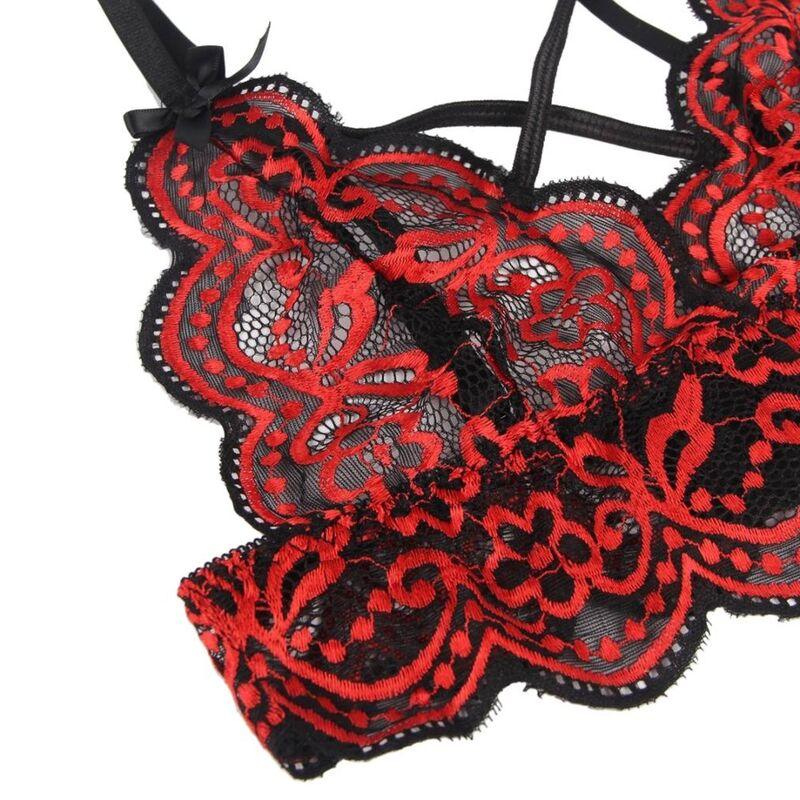 SUBBLIME - SET DOS PIEZAS TOP Y PANTIES ENCAJE S/M - Optelum