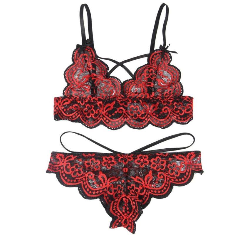 SUBBLIME - SET DOS PIEZAS TOP Y PANTIES ENCAJE S/M - Optelum