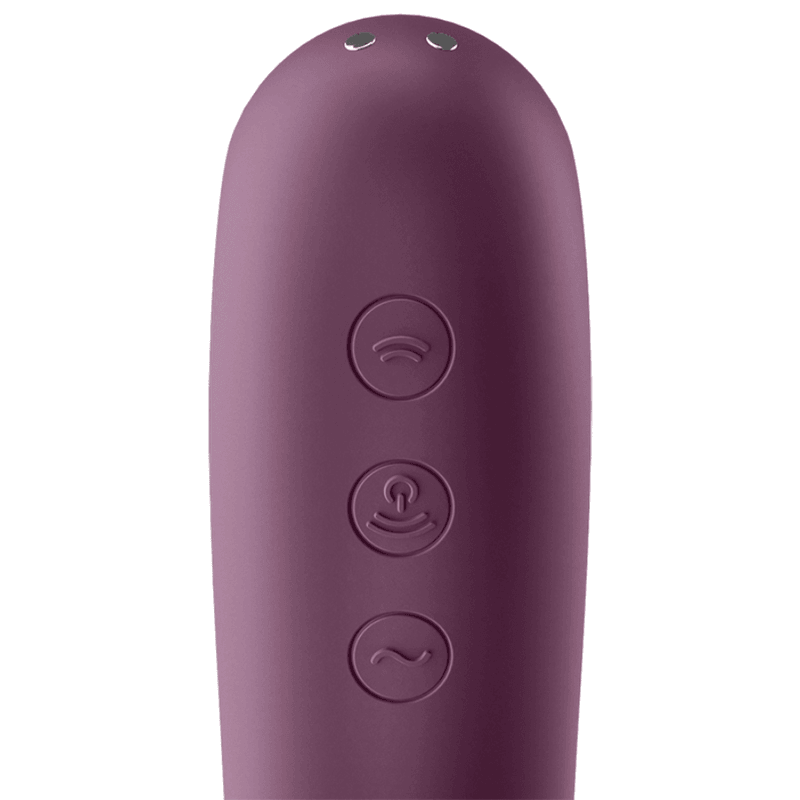 SATISFYER - DUAL KISS ESTIMULADOR CLITORIS PURPURA - Optelum