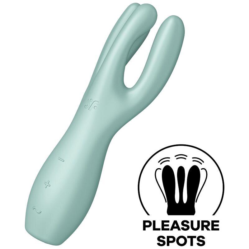 SATISFYER - THREESOME 3 VIBRADOR ROSA - Optelum