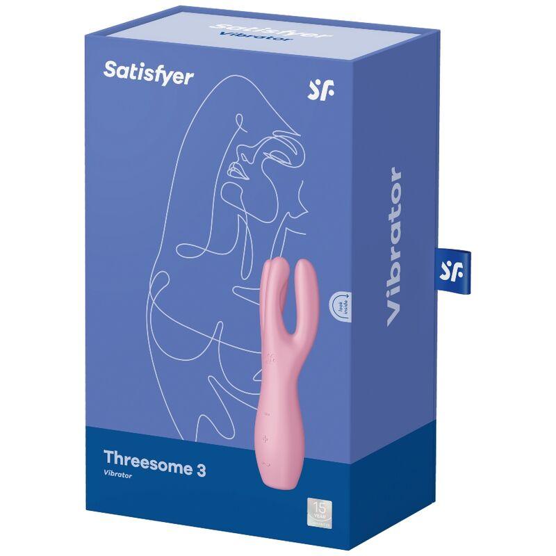 SATISFYER - THREESOME 3 VIBRADOR ROSA - Optelum