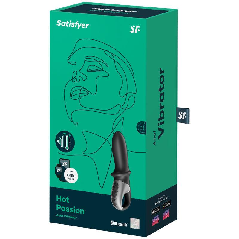 SATISFYER - HOT PASSION VIBRADOR ANAL APP NEGRO - Optelum