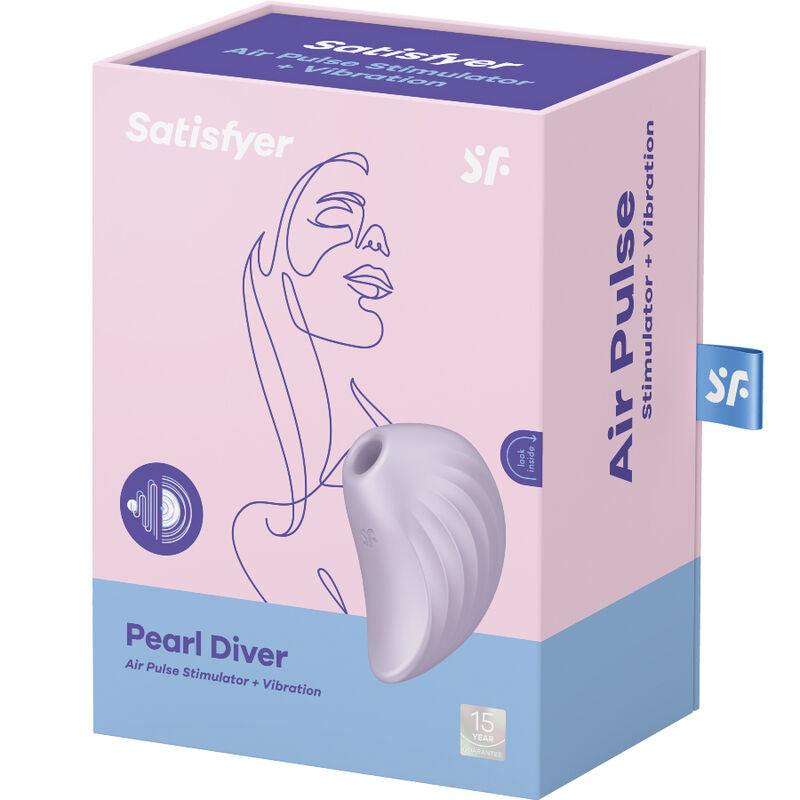 SATISFYER - PEARL DIVER ESTIMULADOR Y VIBRADOR VERDE - Optelum