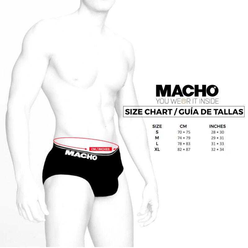 MACHO - MS24A CALZONCILLO BRIEF DARK AMARILLO S - Optelum