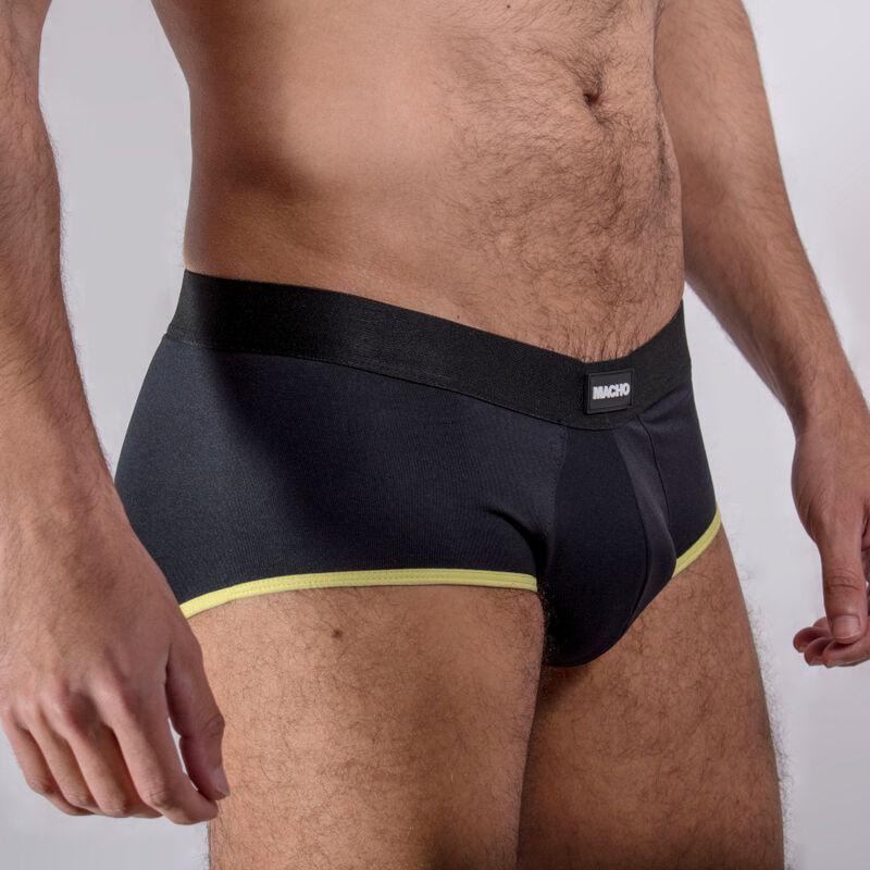 MACHO - MS24A CALZONCILLO BRIEF DARK AMARILLO S - Optelum