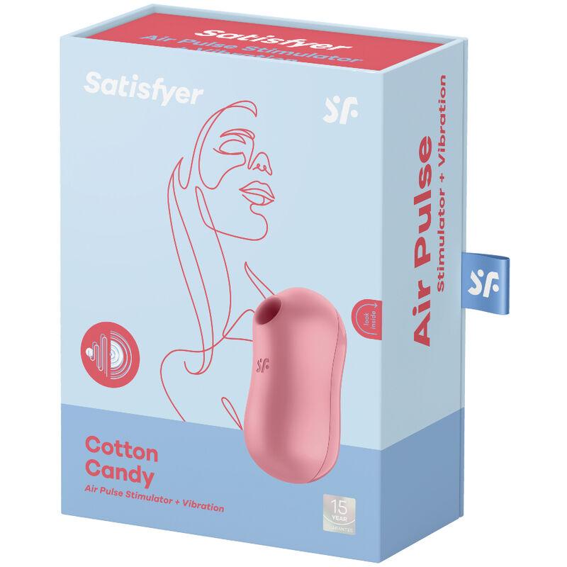 SATISFYER - COTTON CANDY ESTIMULADOR Y VIBRADOR LILA - Optelum