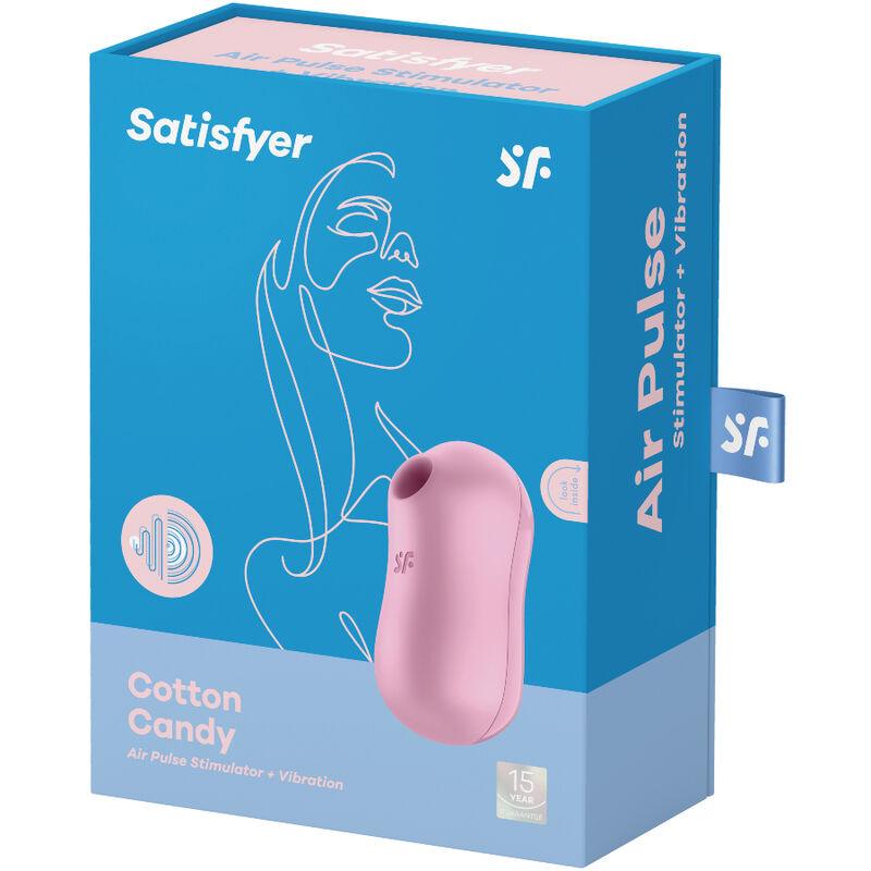 SATISFYER - COTTON CANDY ESTIMULADOR Y VIBRADOR LILA - Optelum
