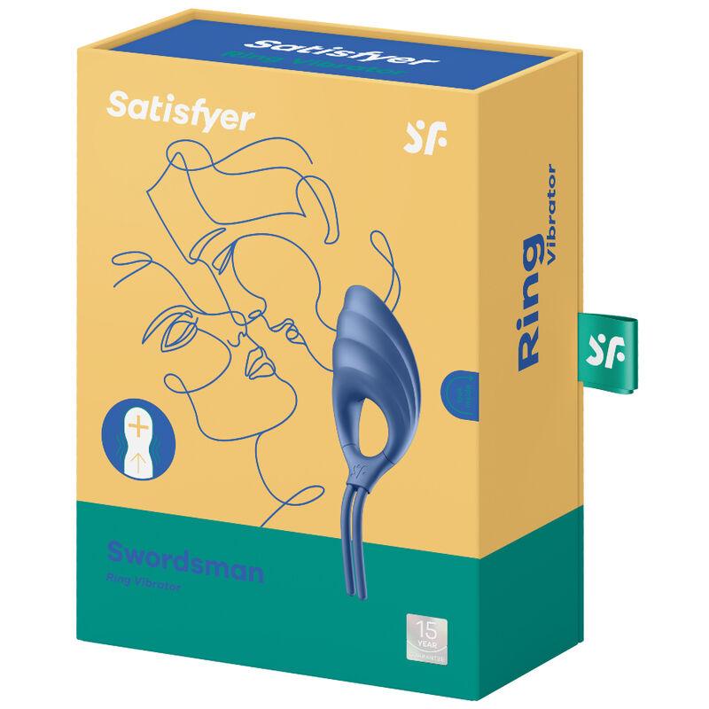 SATISFYER - SWORDSMAN ANILLO VIBRADOR VERDE - Optelum
