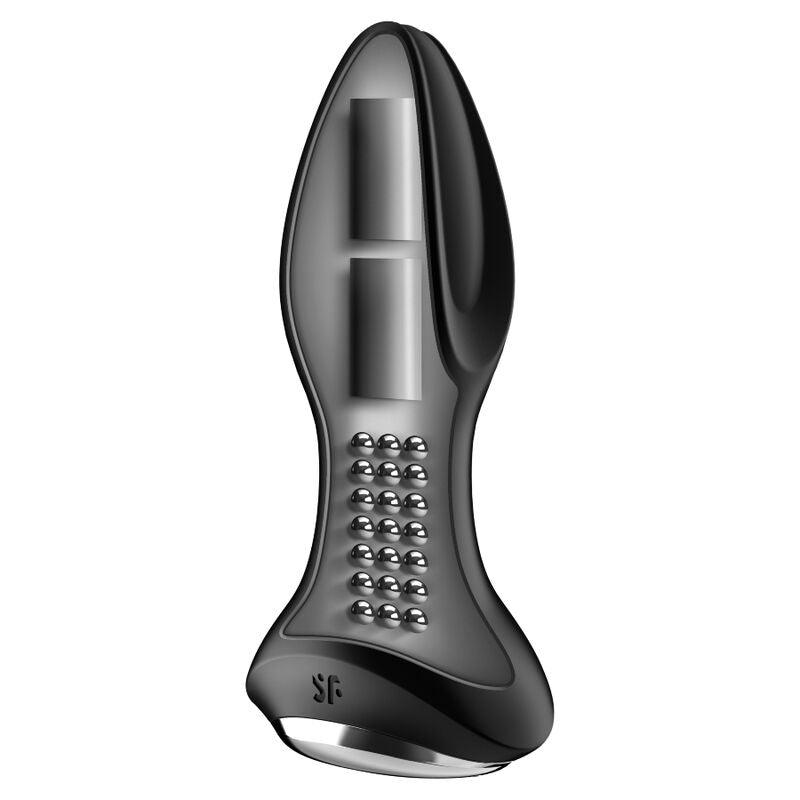 SATISFYER - ROTATOR PLUG 2+ PLUG VIBRADOR APP NEGRO - Optelum
