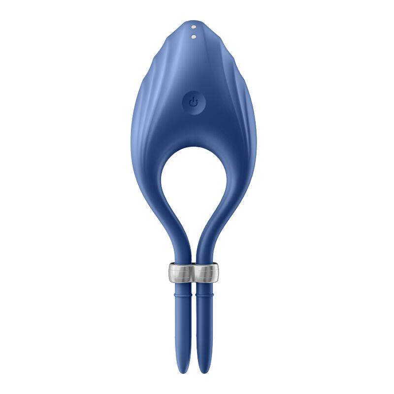 SATISFYER - DUELIST ANILLO VIBRADOR AZUL - Optelum