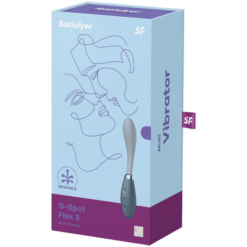 SATISFYER - G-SPOT FLEX 3 MULTI VIBRADOR GRIS - Optelum