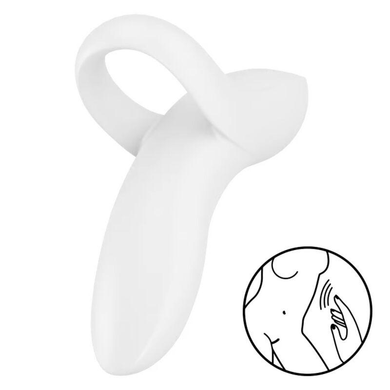 SATISFYER - BOLD LOVER DEDAL VIBRADOR BLANCO - Optelum