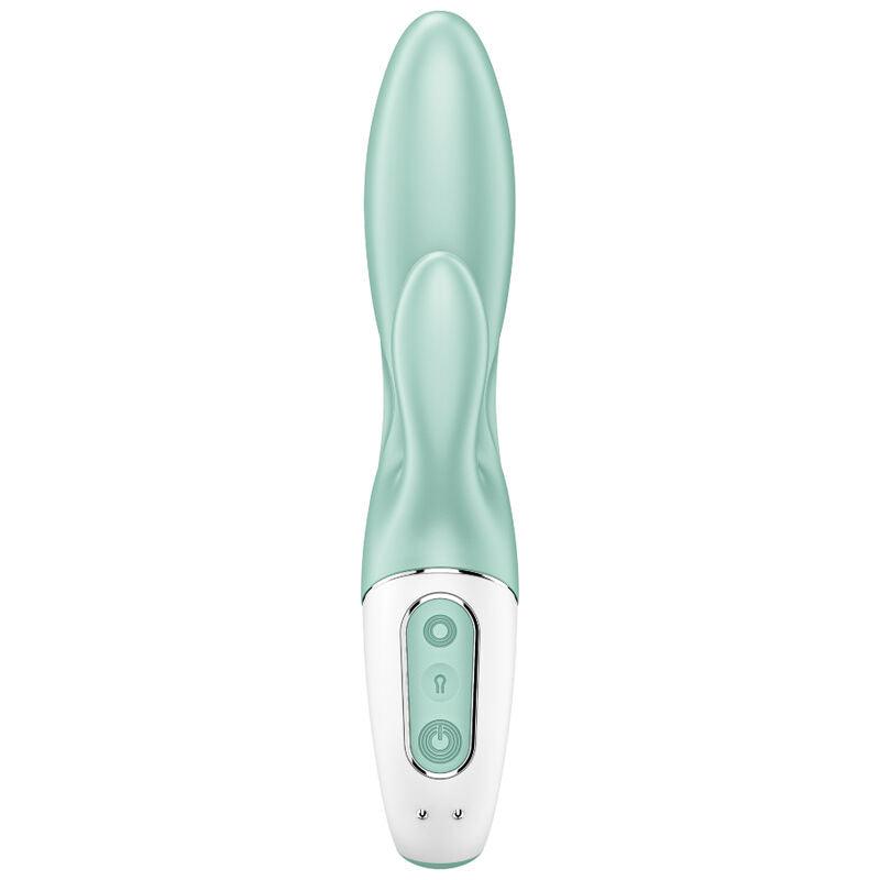 SATISFYER - AIR PUMP BUNNY 5+ VIBRADOR RABBIT INFLABLE APP VERDE - Optelum