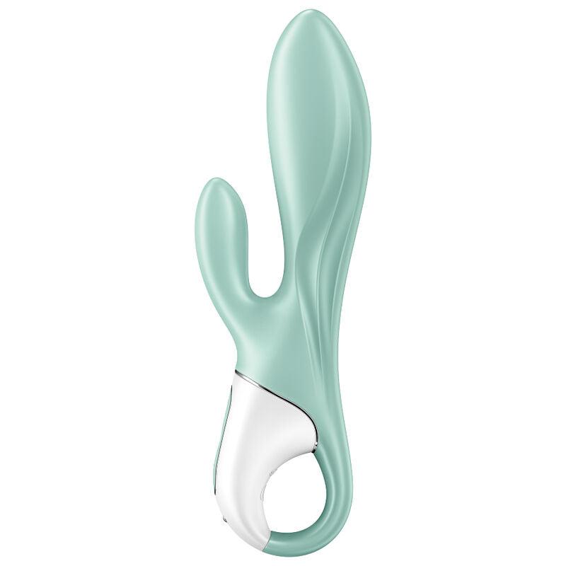 SATISFYER - AIR PUMP BUNNY 5+ VIBRADOR RABBIT INFLABLE APP VERDE - Optelum