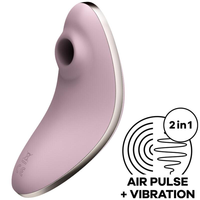 SATISFYER - VULVA LOVER 1 ESTIMULADOR Y VIBRADOR AZUL - Optelum