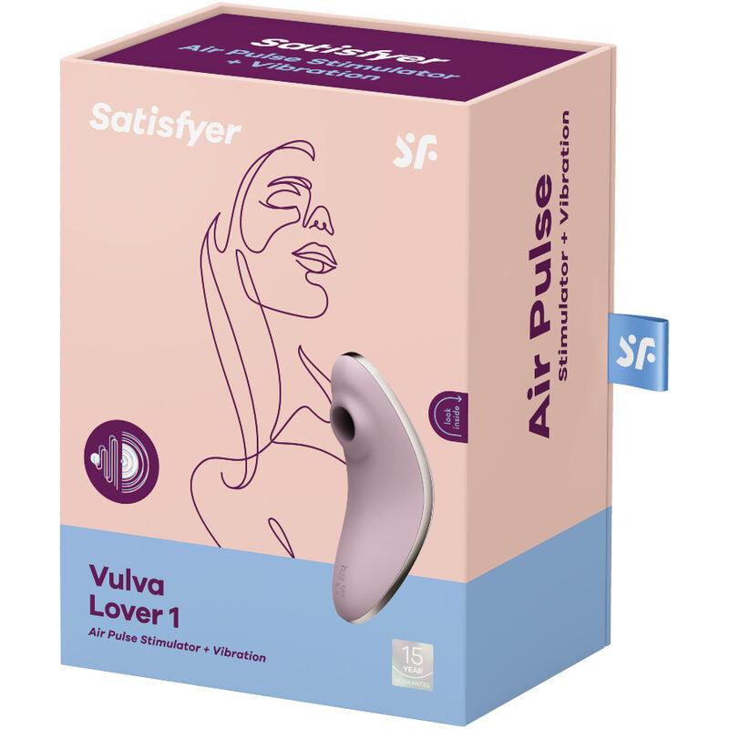 SATISFYER - VULVA LOVER 1 ESTIMULADOR Y VIBRADOR AZUL - Optelum