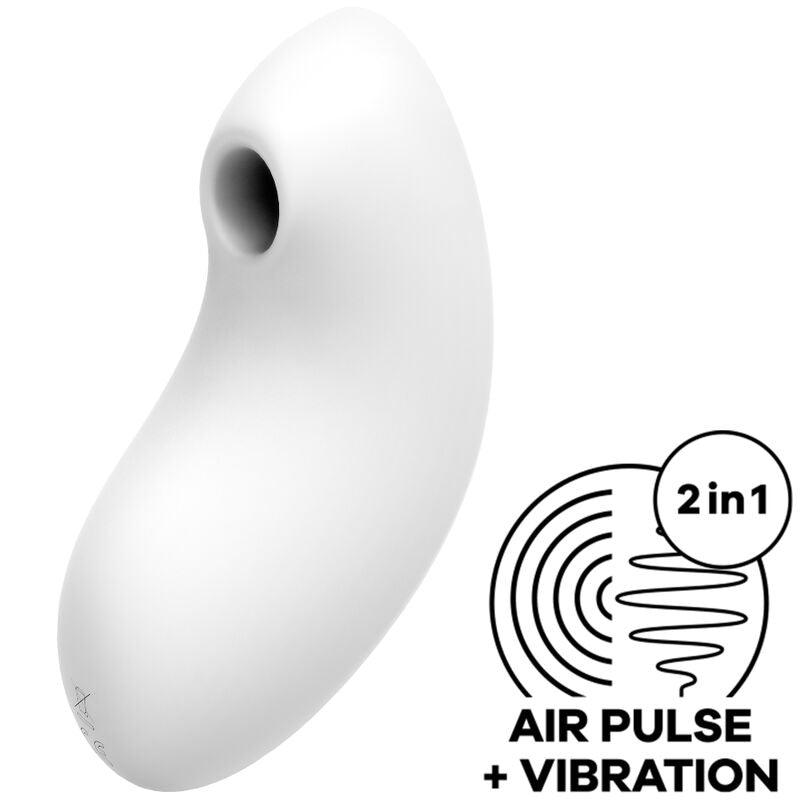 SATISFYER - VULVA LOVER 2 ESTIMULADOR Y VIBRADOR AZUL - Optelum
