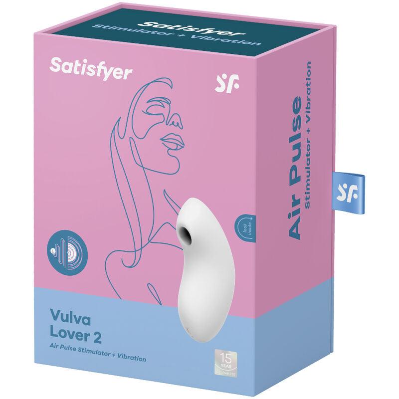 SATISFYER - VULVA LOVER 2 ESTIMULADOR Y VIBRADOR AZUL - Optelum