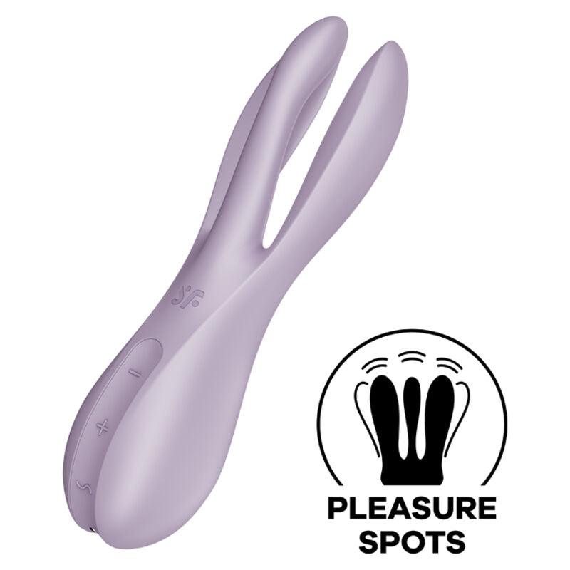 SATISFYER - THREESOME 2 VIBRADOR NEGRO - Optelum