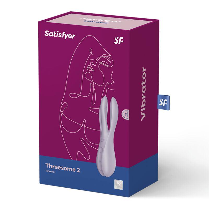 SATISFYER - THREESOME 2 VIBRADOR NEGRO - Optelum