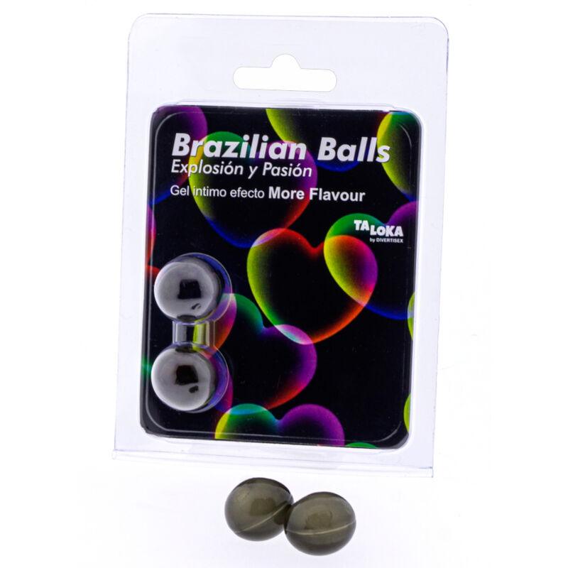TALOKA - BRAZILIAN BALLS GEL EXCITANTE EFECTO MORE FLAVOUR 2 BOLAS - Optelum