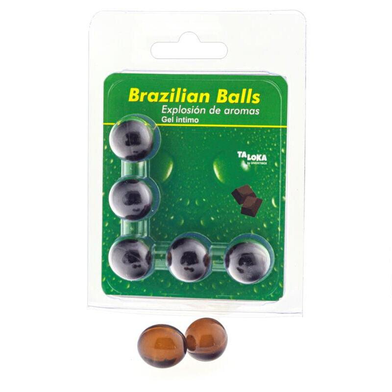 TALOKA - BRAZILIAN BALLS GEL ÍNTIMO CHOCOLATE 5 BOLAS - Optelum