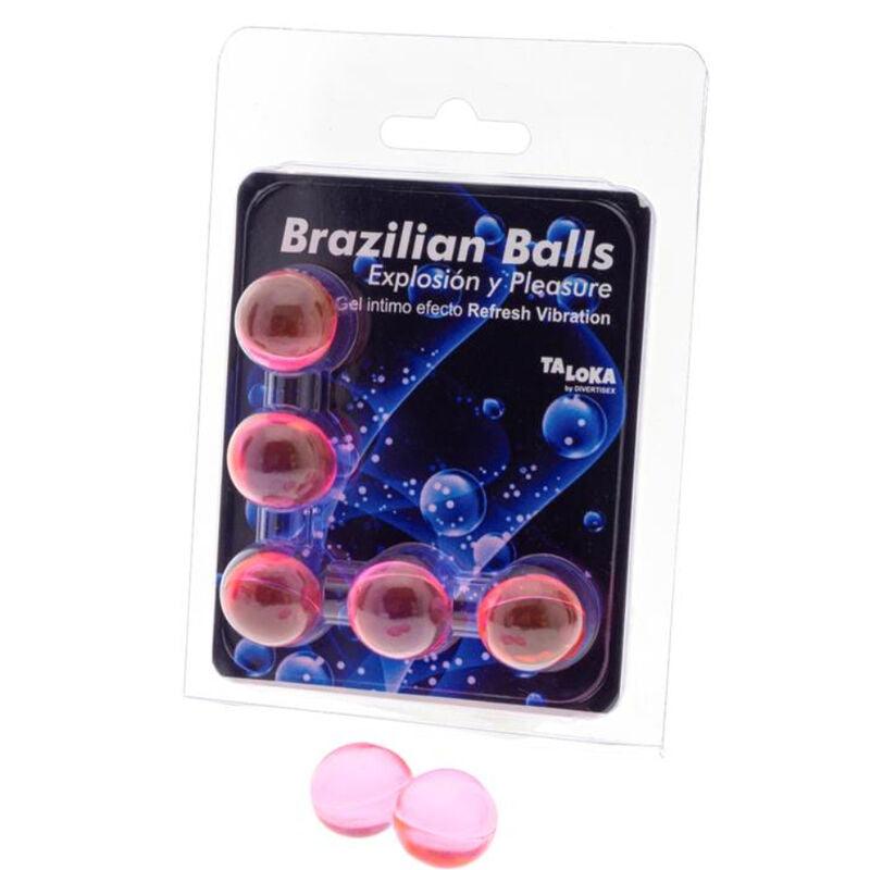 TALOKA - BRAZILIAN BALLS GEL EXCITANTE EFECTO VIBRACIÓN REFRESCANTE 5 BOLAS - Optelum