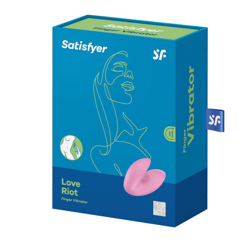 SATISFYER - LOVE RIOT VIBRADOR DEDAL MORADO - Optelum